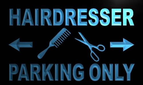 Hairdresser Parking Only Neon Light Sign